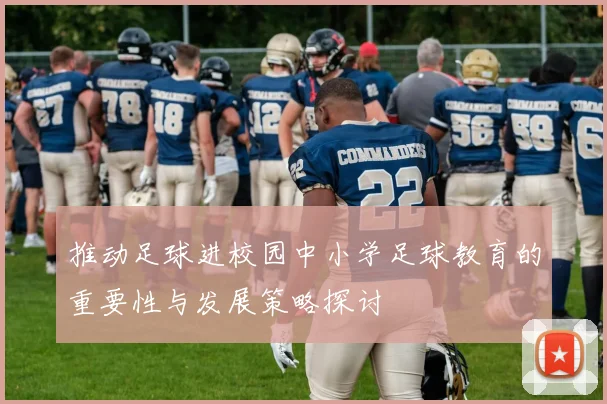 推动足球进校园中小学足球教育的重要性与发展策略探讨